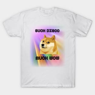 Doge Meme Such Disco Much Wow T-Shirt